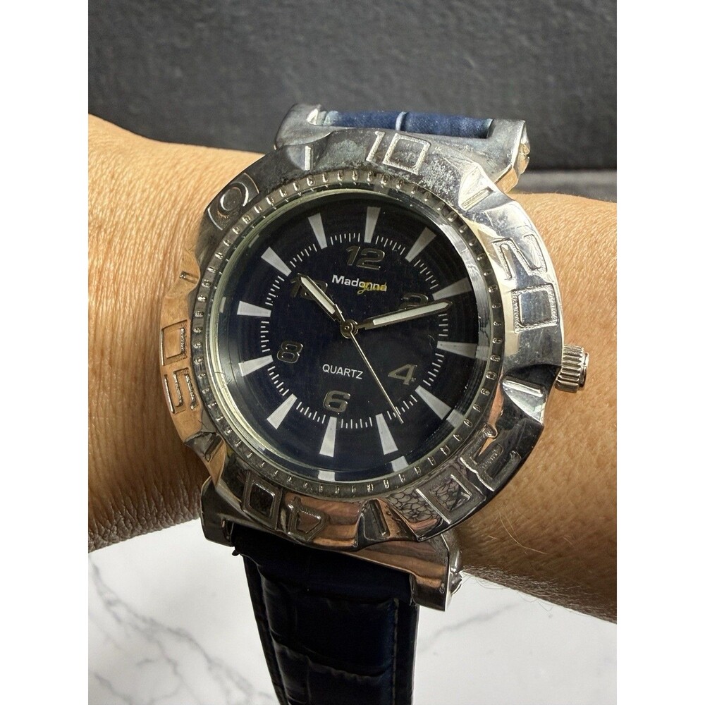 Madonna Quartz Watch Novelty Black Belt Strap Band 1980s Vintage 80s Pop Icon